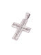 Men's White Gold Cross 14K