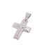 Men's White Gold Cross 14K with the Crucified