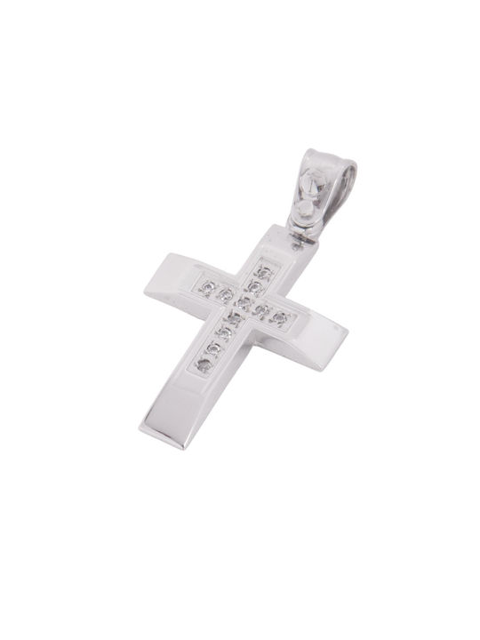 Women's White Gold Cross 14K