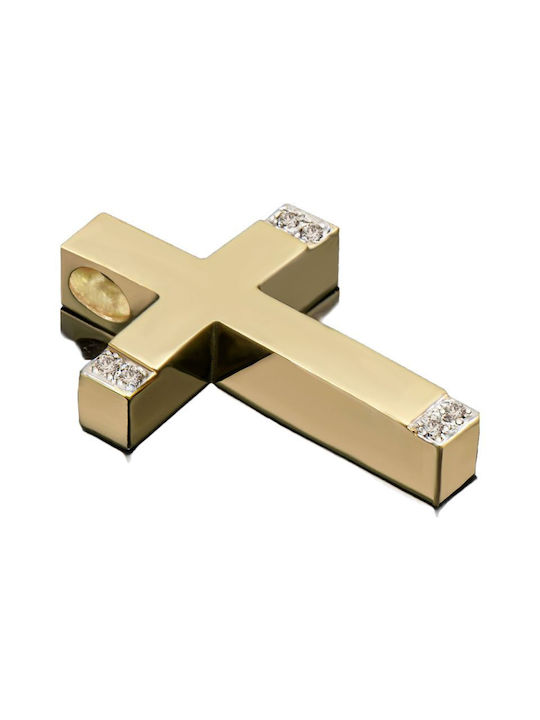 Damen Gold Kreuz 14K mit Kette