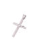 Men's White Gold Cross 14K with the Crucified