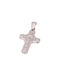 Men's White Gold Cross 14K with the Crucified