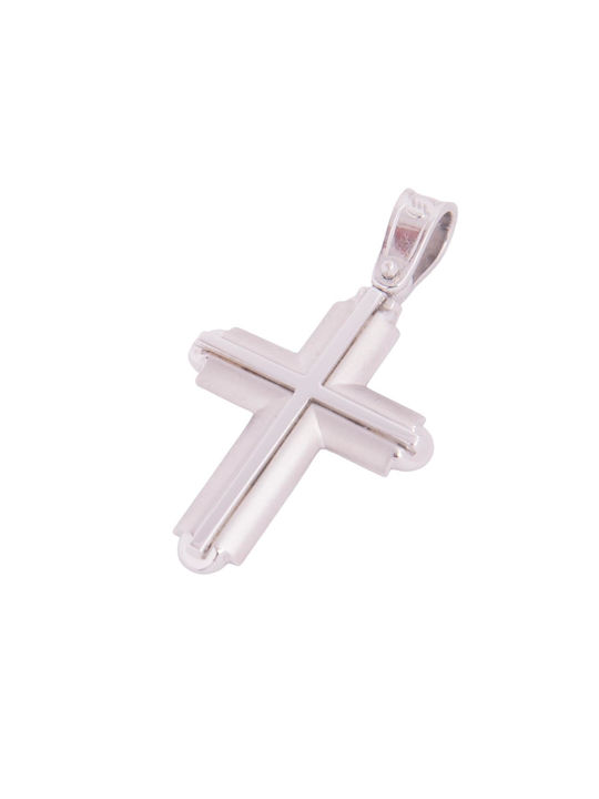 Herren Weißgold Kreuz 14K