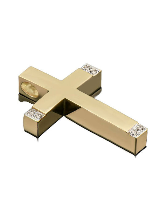 Damen Gold Kreuz 14K mit Kette