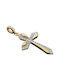 Damen Gold Kreuz 14K mit Kette