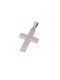 Men's White Gold Cross 14K