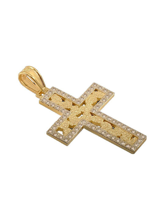 Damen Gold Kreuz 14K mit Kette