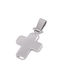 Men's White Gold Cross 14K