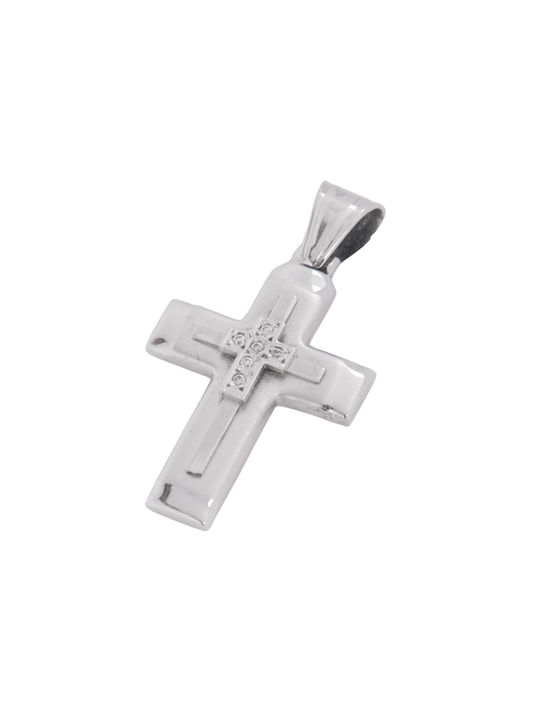 Damen Weißgold Kreuz 14K