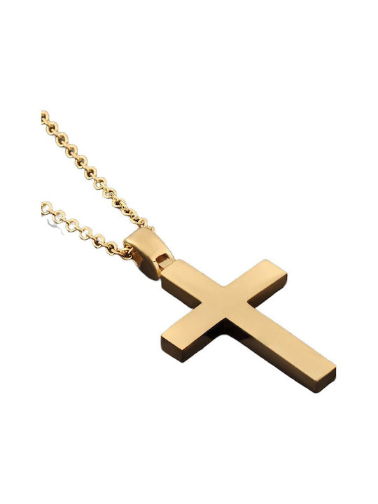 Gold Kreuz 14K mit Kette