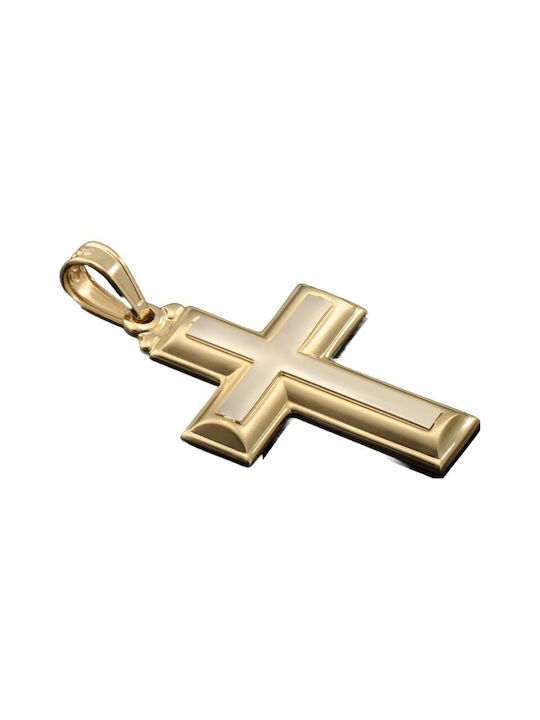 Damen Gold Kreuz 14K mit Kette