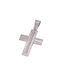 Men's White Gold Cross 14K