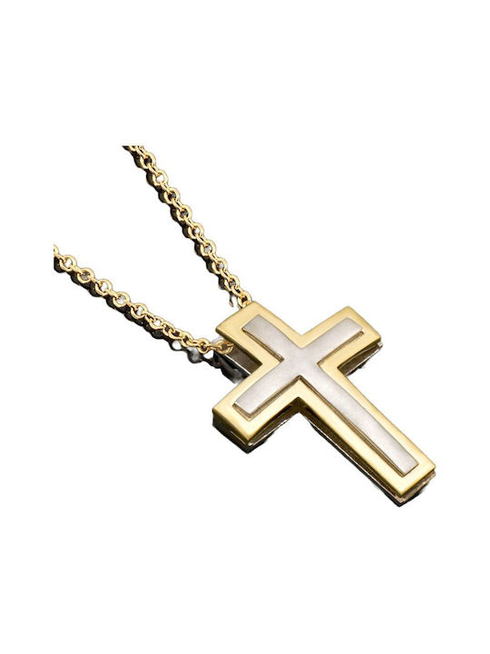 Gold Kreuz 14K mit Kette