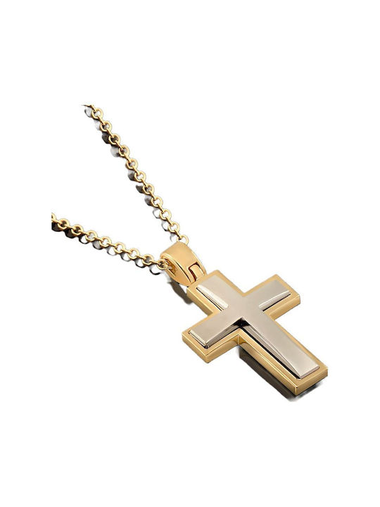 Gold Kreuz 14K mit Kette