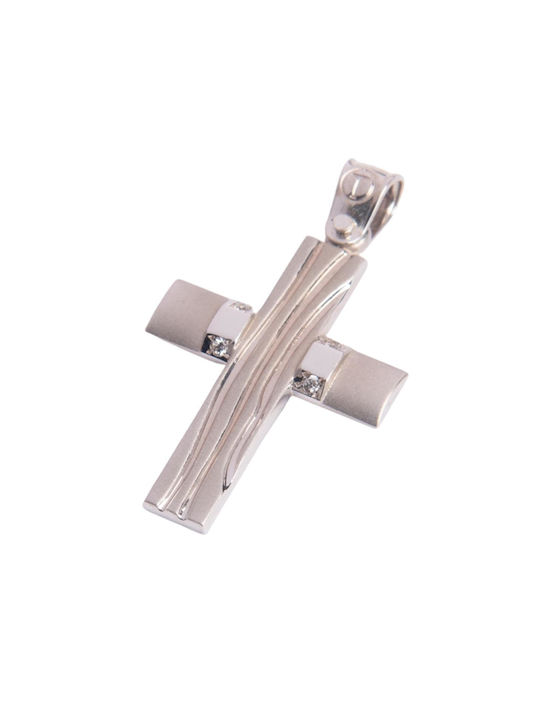 Women's White Gold Cross 14K