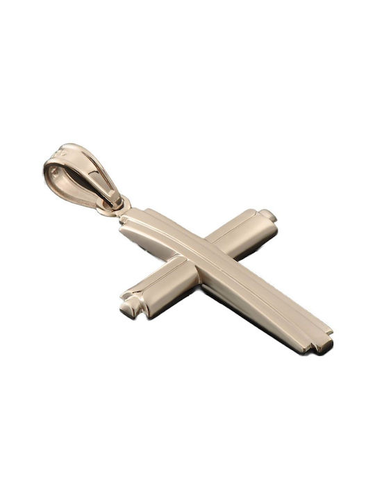 Weißgold Kreuz 14K mit Kette