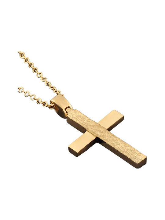 Gold Kreuz 14K mit Kette