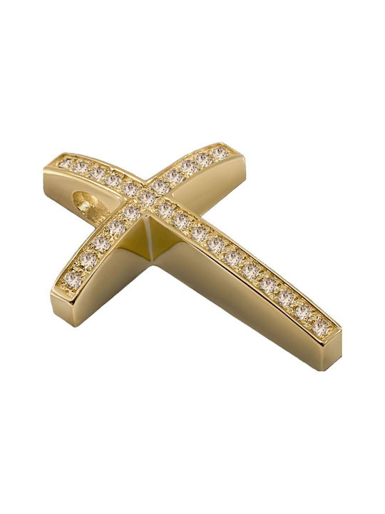 Damen Gold Kreuz 14K mit Kette