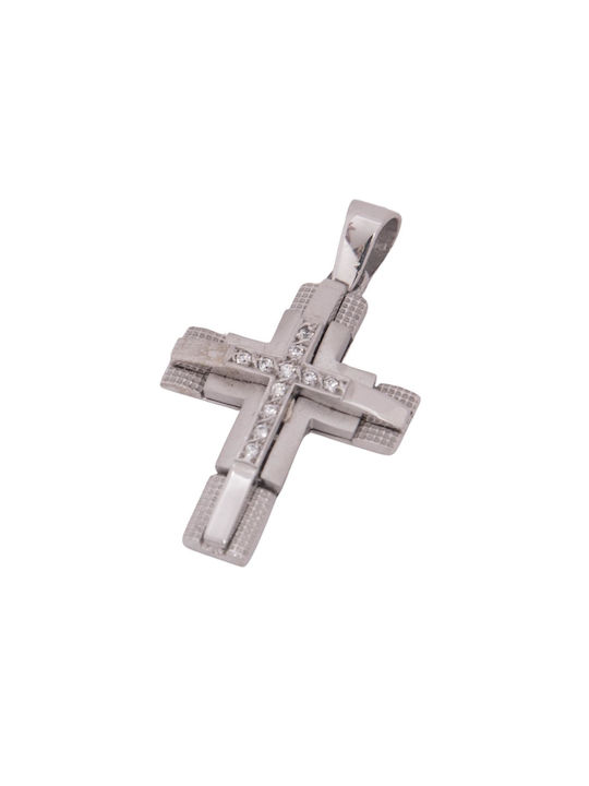 Women's White Gold Cross 14K