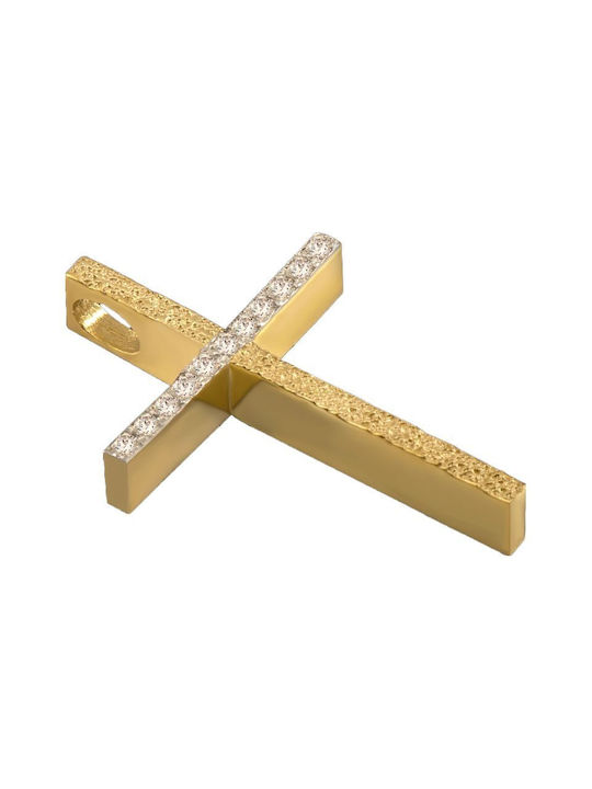 Damen Gold Kreuz 14K mit Kette