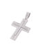 Men's White Gold Cross 14K