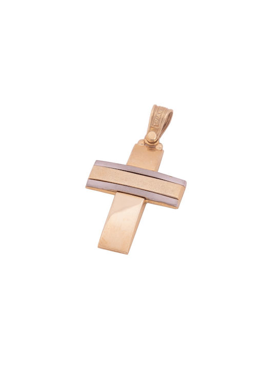 Damen Weißgold Kreuz 14K