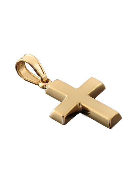 Damen Gold Kreuz 14K mit Kette