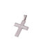 Men's White Gold Cross 14K