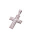 Men's White Gold Cross 14K