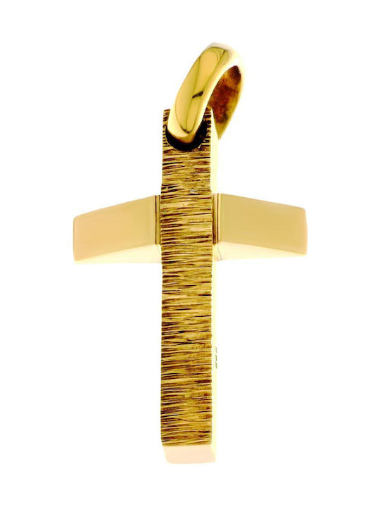 Q-Jewellery Herren Gold Kreuz 14K