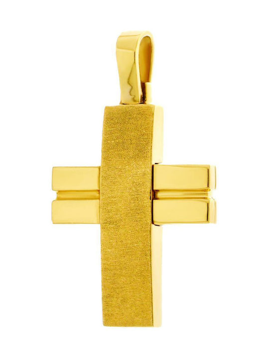 Q-Jewellery Herren Gold Kreuz 18K