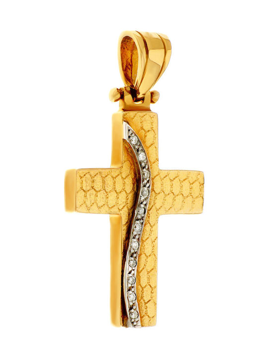 Q-Jewellery Damen Gold Kreuz 18K