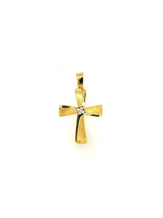 Damen Gold Kreuz 14K