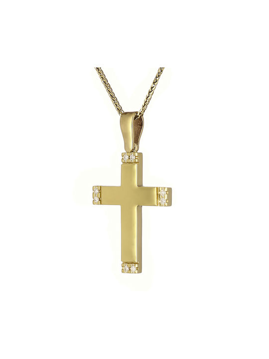 Damen Gold Kreuz 14K