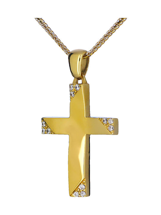 Damen Gold Kreuz 14K