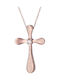 Women's Rose Gold Cross 18K