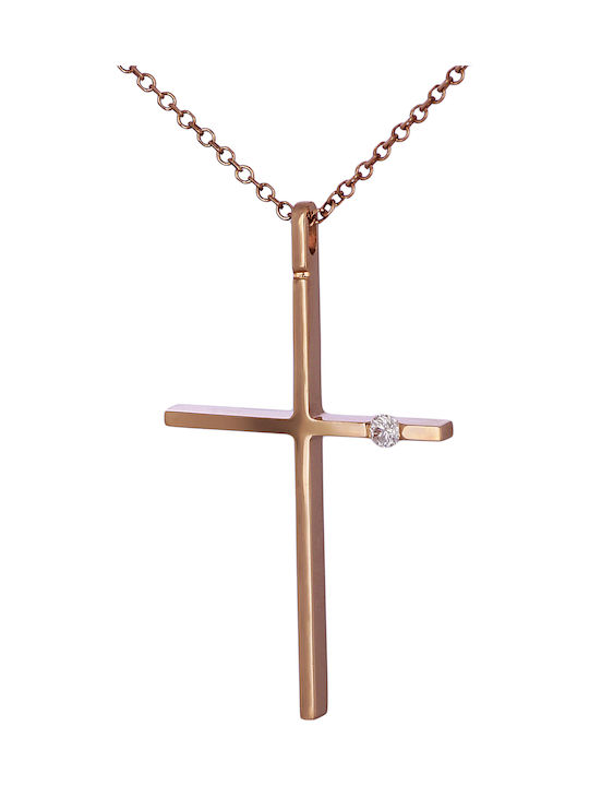 Roségold Kreuz 18K