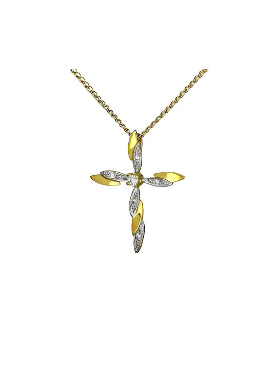 Damen Gold Kreuz 14K