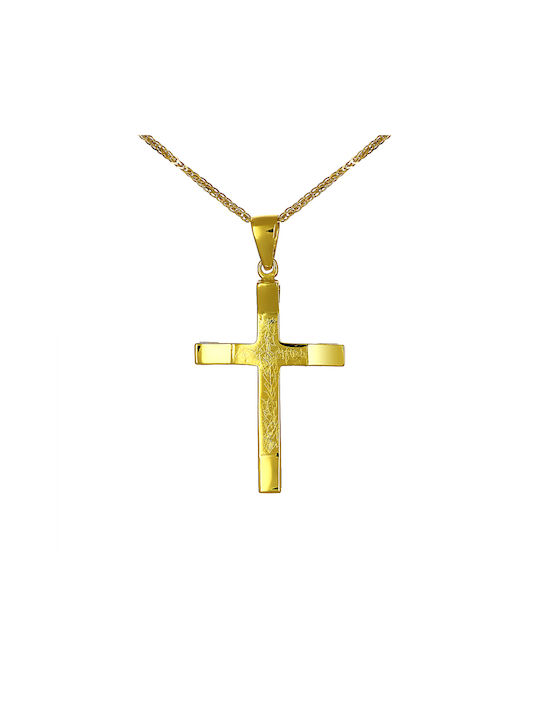 Herren Gold Kreuz 14K