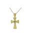 Damen Gold Byzantinisch Kreuz 14K