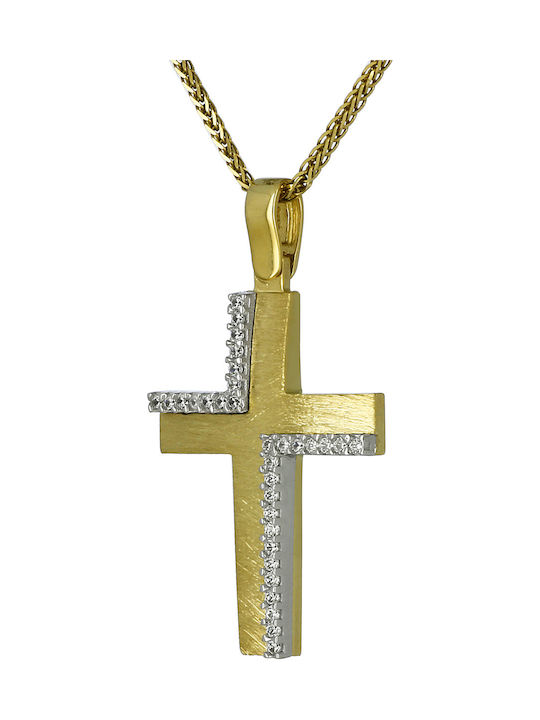 Damen Gold Kreuz 14K