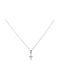 Women's White Gold Cross 14K