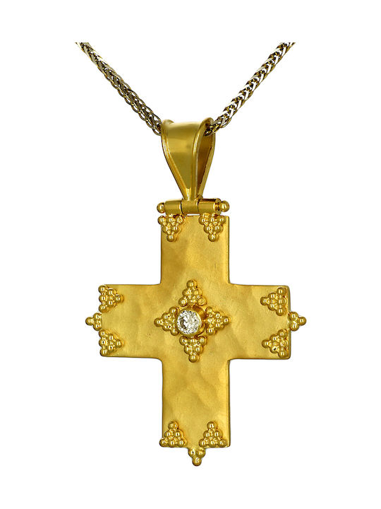 Damen Gold Kreuz 18K