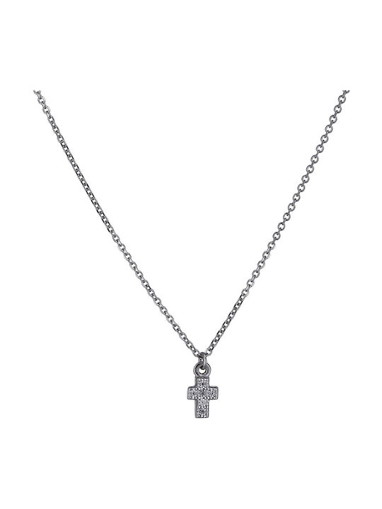 Women's White Gold Cross 14K with Chain