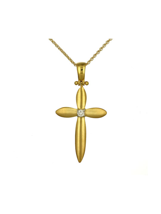 Damen Gold Kreuz 14K