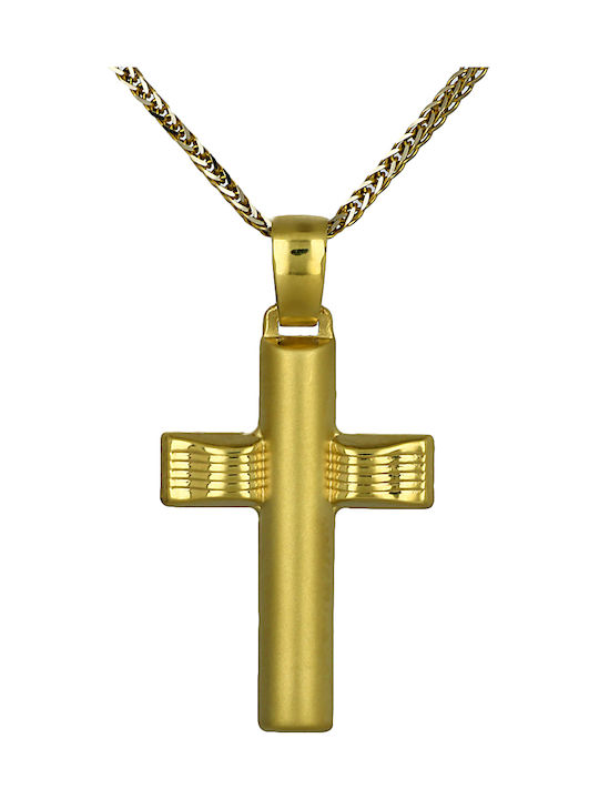 Herren Gold Kreuz 14K