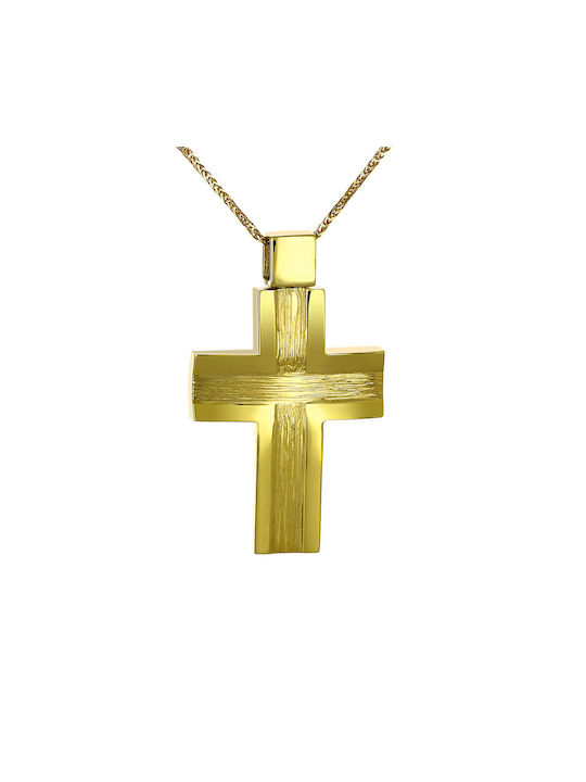 Herren Gold Kreuz 14K