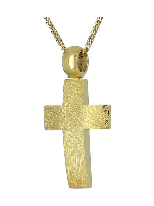 Herren Gold Kreuz 14K