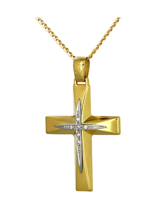 Damen Gold Kreuz 14K