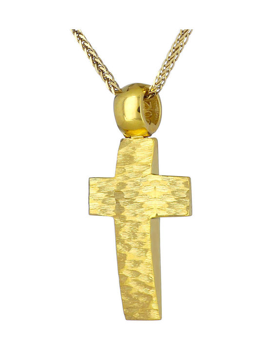 Herren Gold Kreuz 14K